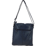 Woven Classic Large Leather Vintage Crossbody Bag  Navy :  D-72