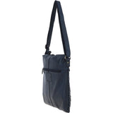 Woven Classic Large Leather Vintage Crossbody Bag  Navy :  D-72