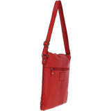 Woven Classic Large Leather Vintage Crossbody Bag Red :  D-72
