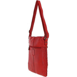 Woven Classic Large Leather Vintage Crossbody Bag Red :  D-72