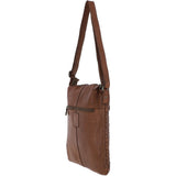 Woven Classic Large Leather Vintage Crossbody Bag Taupe :  D-72