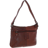 Vintage Woven Leather Shoulder Bag Cognac :  D-73