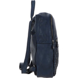 Leather Vintage Wash Backpack Navy : D-74