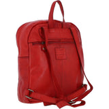 Leather Vintage Wash Backpack Red : D-74