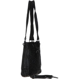 Vintage Woven Leather Bag Black :  D-75