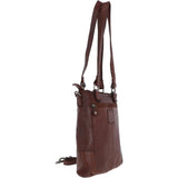 Vintage Woven Leather Bag Cognac :  D-75