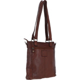 Vintage Woven Leather Bag Cognac :  D-75