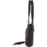 Vintage Woven Leather Bag Dark Brown :  D-75
