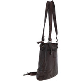 Vintage Woven Leather Bag Dark Brown :  D-75