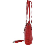 Vintage Woven Leather Bag Red:  D-75