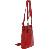 Vintage Woven Leather Bag Red:  D-75