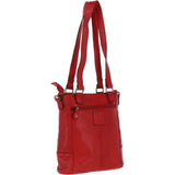 Vintage Woven Leather Bag Red:  D-75