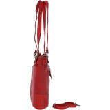 Vintage Woven Leather Bag Red:  D-75