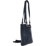 Vintage Woven Leather Bag Navy :  D-75