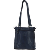 Vintage Woven Leather Bag Navy :  D-75