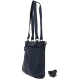 Vintage Woven Leather Bag Navy :  D-75