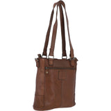 Vintage Woven Leather Bag Taupe:  D-75
