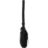 Vintage Woven Classic Leather Crossbody Bag Black :  D-76