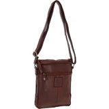 Vintage Woven Classic Leather Crossbody Bag Cognac :  D-76