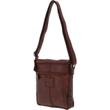 Vintage Woven Classic Leather Crossbody Bag Cognac :  D-76