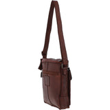 Vintage Woven Classic Leather Crossbody Bag Cognac :  D-76