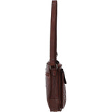 Vintage Woven Classic Leather Crossbody Bag Cognac :  D-76