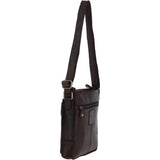 Vintage Woven Classic Leather Crossbody Bag Dark Brown :  D-76