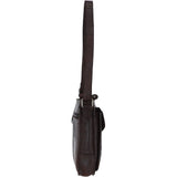 Vintage Woven Classic Leather Crossbody Bag Dark Brown :  D-76