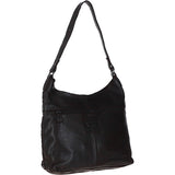 Ashwood Vintage Woven Leather Shoulder Bag Dark Brown: D-77