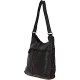 Ashwood Vintage Woven Leather Shoulder Bag Dark Brown: D-77
