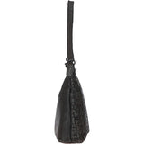 Ashwood Vintage Woven Leather Shoulder Bag Dark Grey: D-77