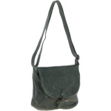 Tablet Friendly Medium Vintage Leather Bag Green: D-91