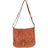Tablet Friendly Medium Vintage Leather Bag Tan: D-91