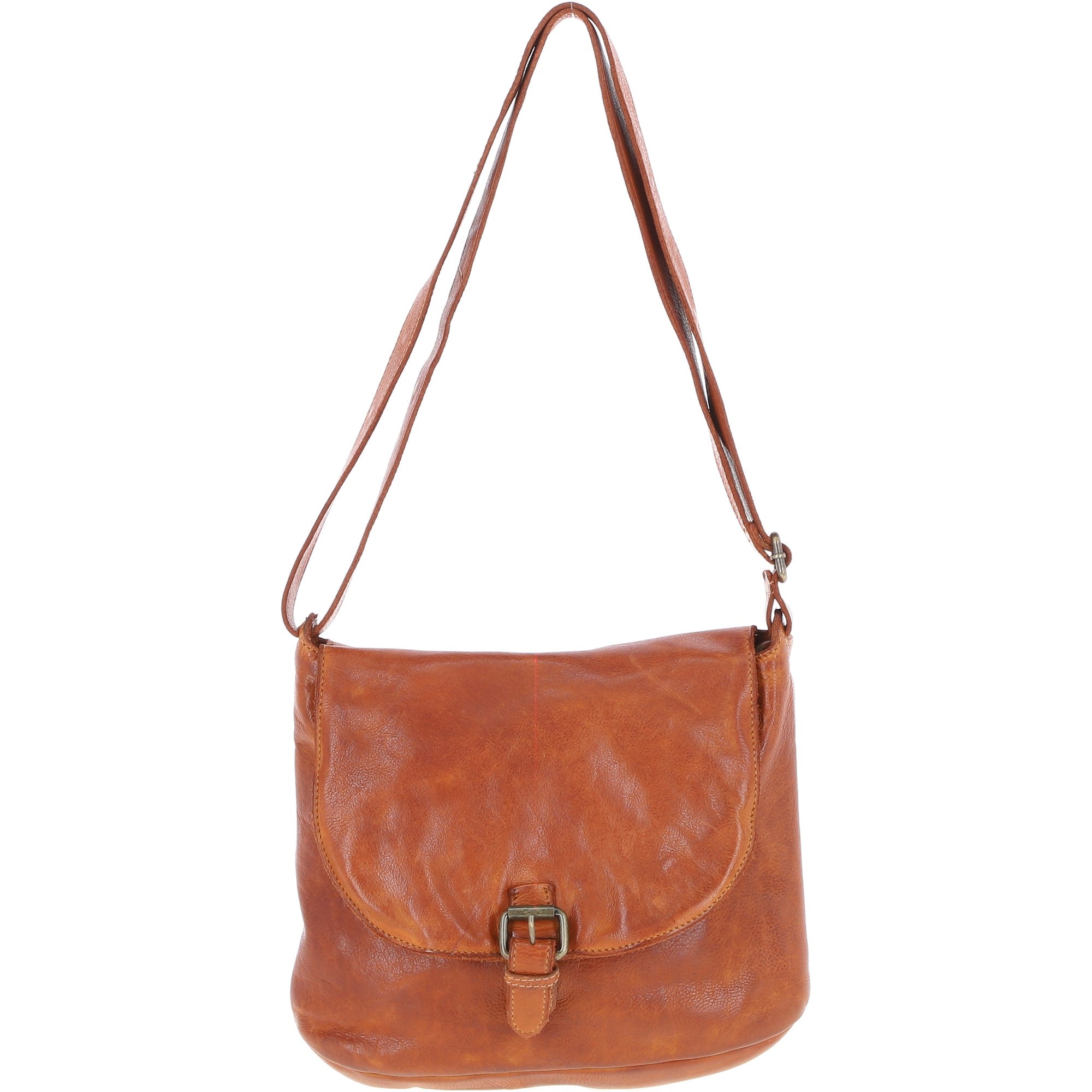 Tablet Friendly Medium Vintage Leather Bag Tan: D-91