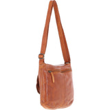 Tablet Friendly Medium Vintage Leather Bag Tan: D-91