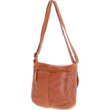 Tablet Friendly Medium Vintage Leather Bag Tan: D-91