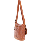 Tablet Friendly Medium Vintage Leather Bag Tan: D-91