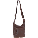 Vintage Woven Leather Crossbody Bag Brandy:  D-92