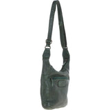 Vintage Woven Leather Crossbody Bag Green:  D-92
