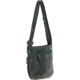 Vintage Woven Leather Crossbody Bag Green:  D-93