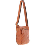 Vintage Woven Leather Crossbody Bag Tan:  D-93