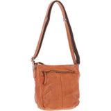 Vintage Woven Leather Crossbody Bag Tan:  D-93