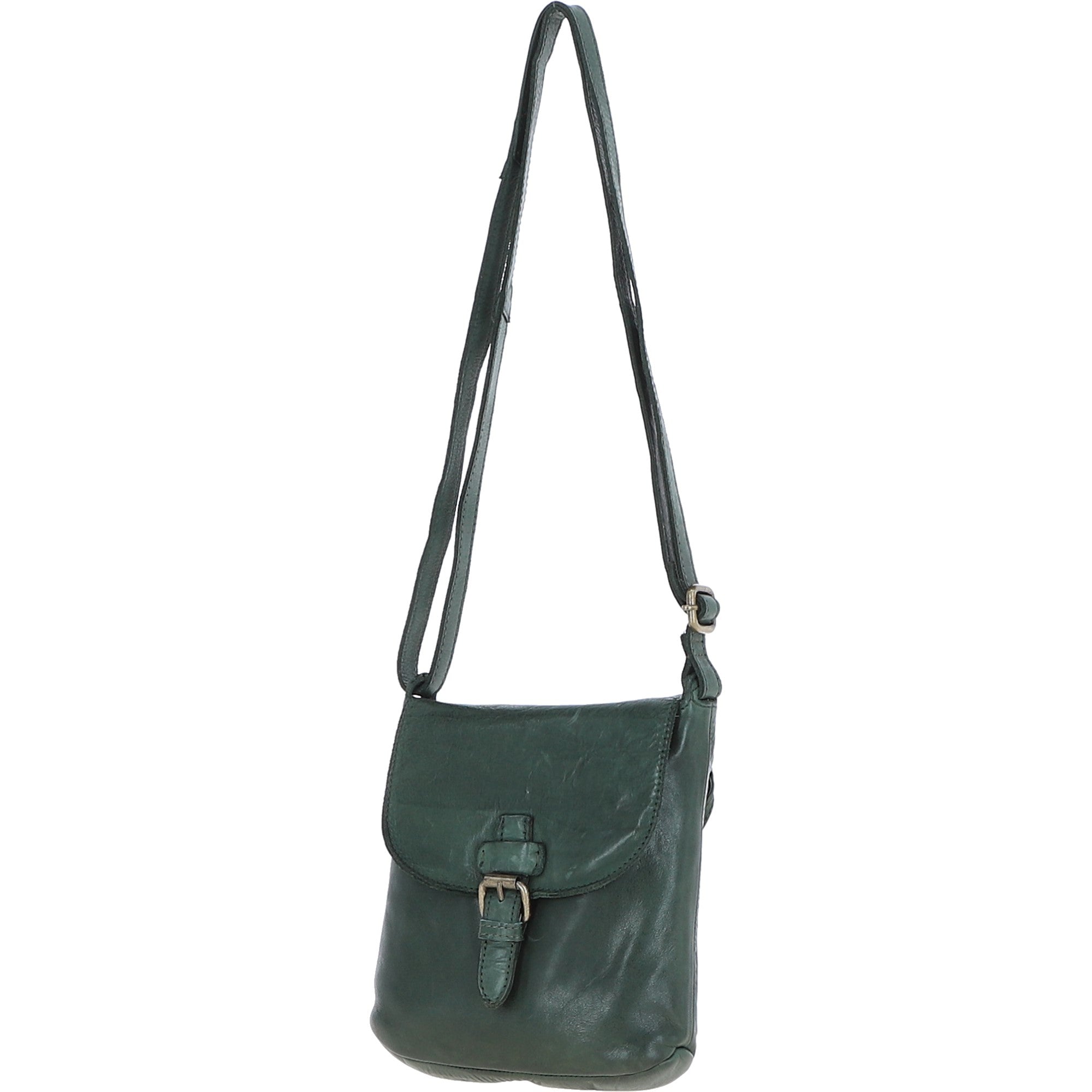 Luxury Small Leather Flight Bag Green: D-90