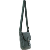 Luxury Small Leather Flight Bag Green: D-90
