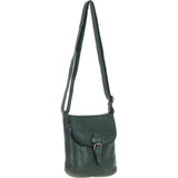 Luxury Small Leather Flight Bag Green: D-90