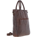 Vintage Woven Large Leather Handbag Brandy:  D-95