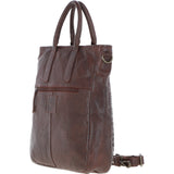 Vintage Woven Large Leather Handbag Brandy:  D-95