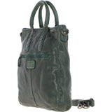 Vintage Woven Large Leather Handbag Green:  D-95
