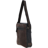 Suede and Leather Luxury Tablet Friendly Body Bag Grey: Dani