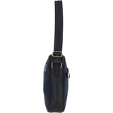 Suede and Leather Luxury Tablet Friendly Body Bag Navy: Dani